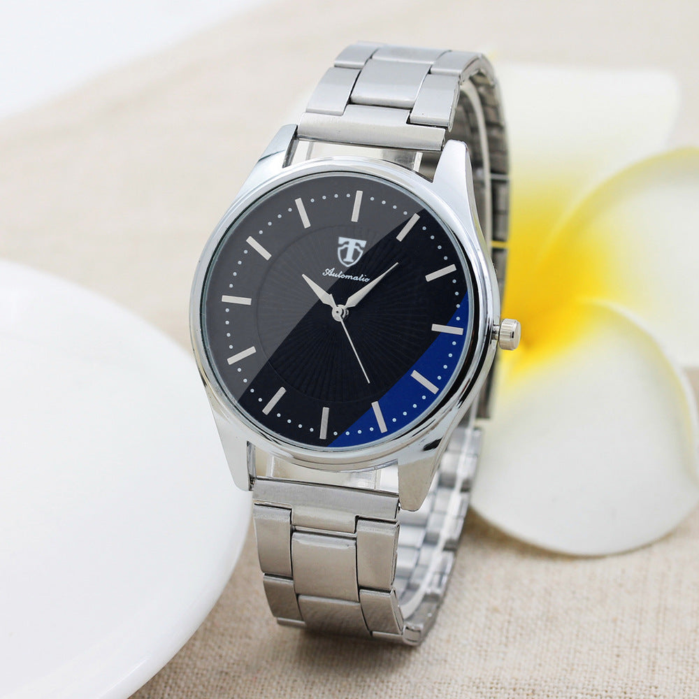 Hot Sun Pattern Steel Watch Men's Quartz Watch