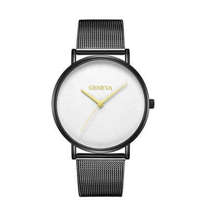 Mesh belt watch Men's fashion popular simple watch ultra-thin style Mesh belt watch