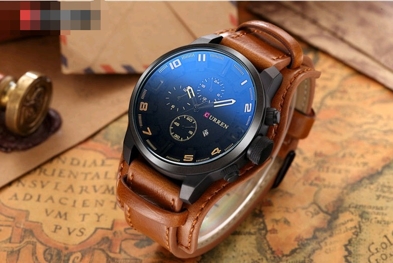 Men's large belt sports watch popular big dial men's watch
