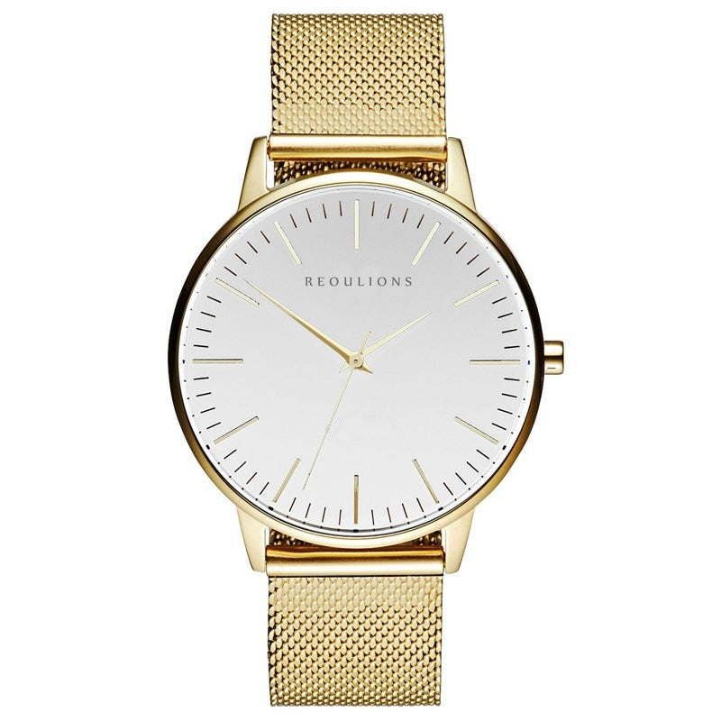 Simple mesh belt watch
