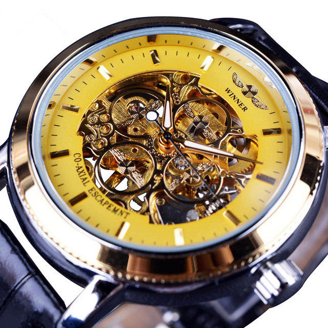 Men's Fashion Casual Hollow Manual Mechanical Watch