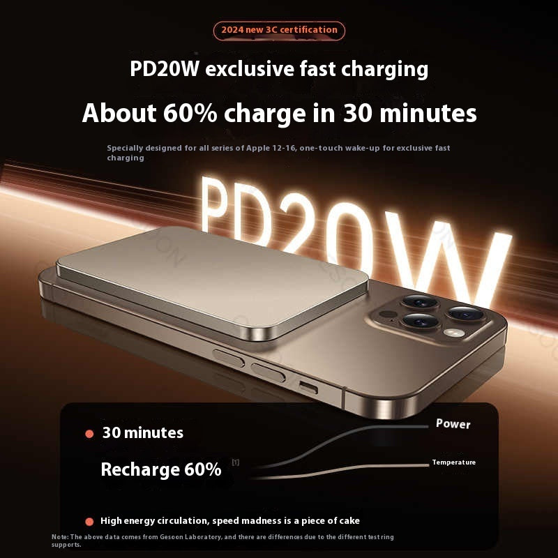 Small Portable Large Capacity Mini Magnetic Power Bank
