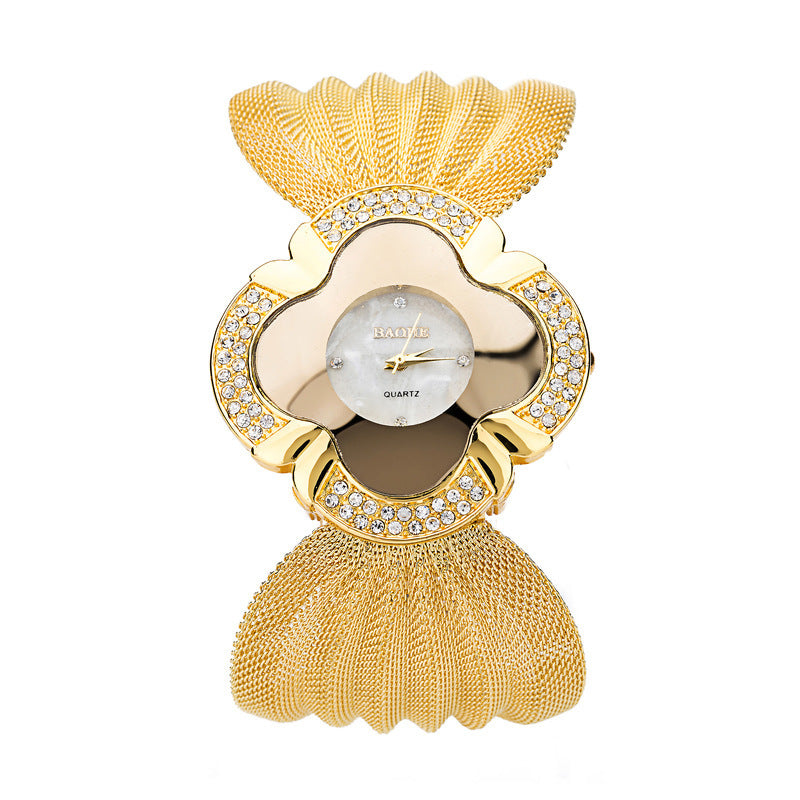 Fashion Luxury Bracelet Watch Bright Diamond Butterfly Mesh Strap Ladies Quartz Watch