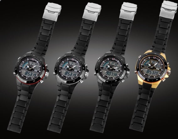 Dual display waterproof watch