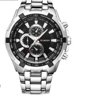 Business fashion casual sports six-needle steel belt men's quartz watch