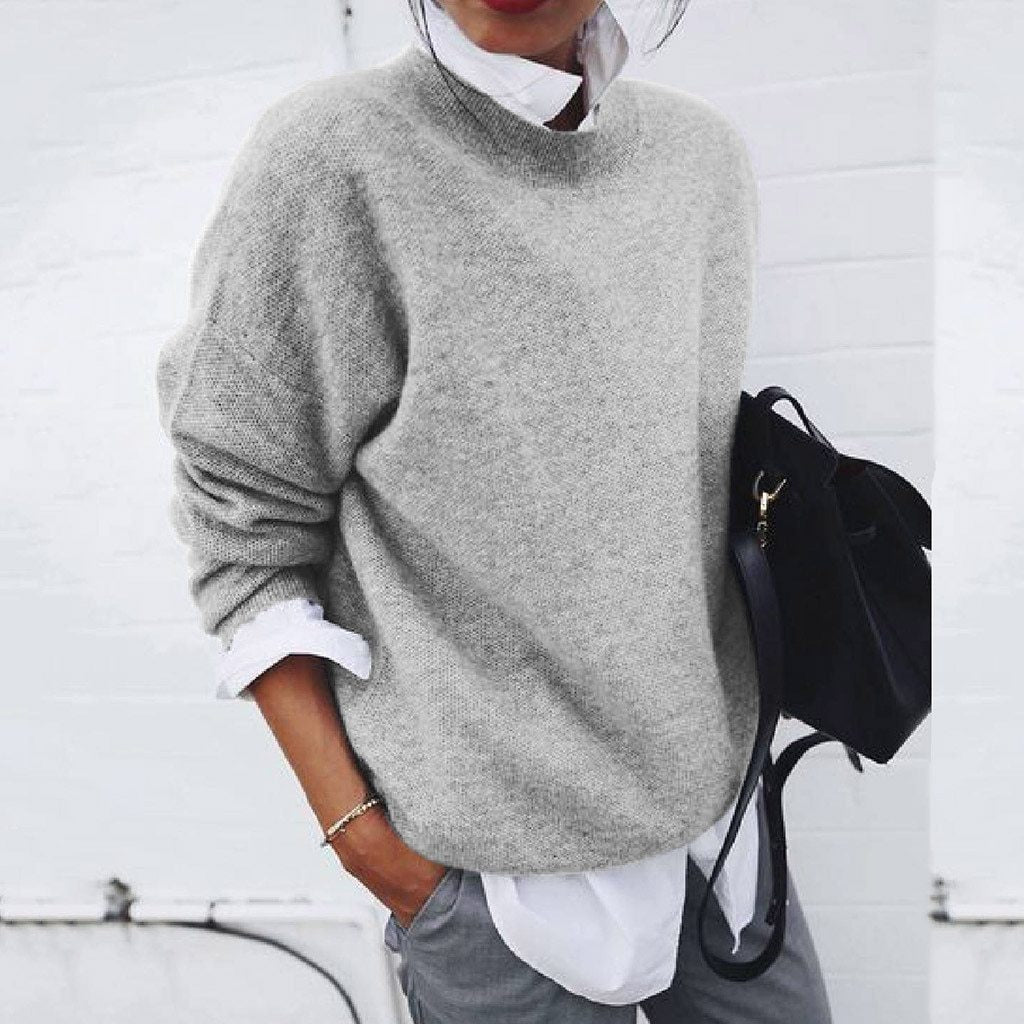 Women's fake two-piece sweater