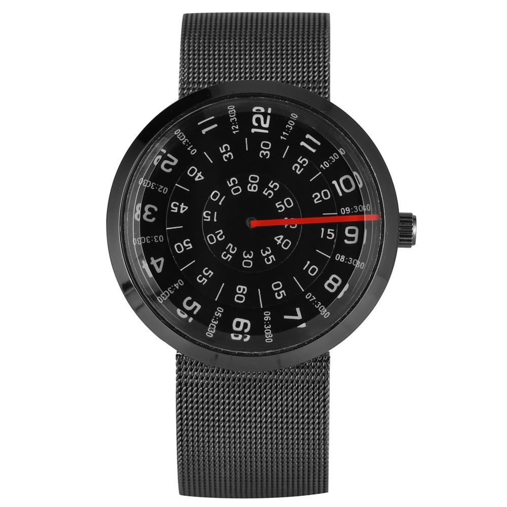 Creative dial steel band watch