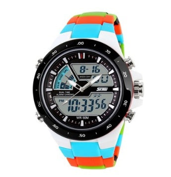 Dual display waterproof watch