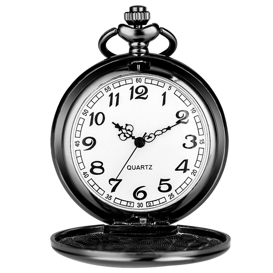 We Are Mad Here Laser Fashion Quartz Pocket Watch