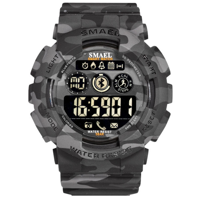Outdoor Waterproof Japanese Movement Multifunctional Sports Rubber Watch