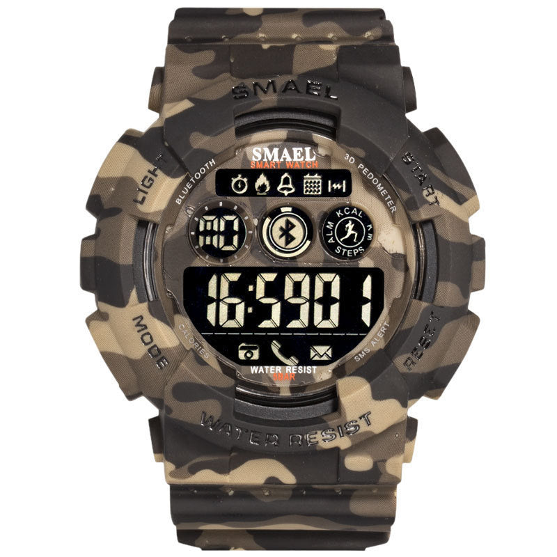 Outdoor Waterproof Japanese Movement Multifunctional Sports Rubber Watch