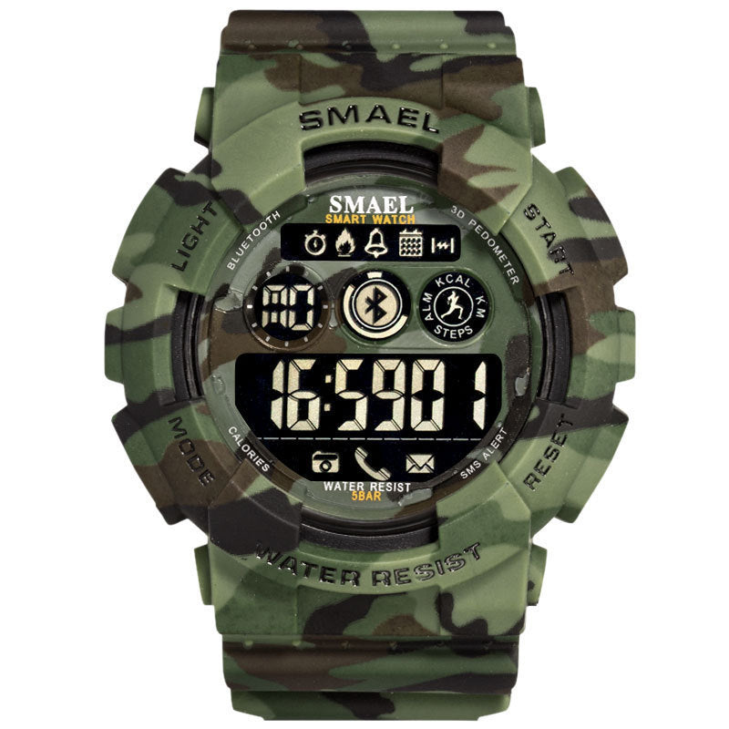 Outdoor Waterproof Japanese Movement Multifunctional Sports Rubber Watch