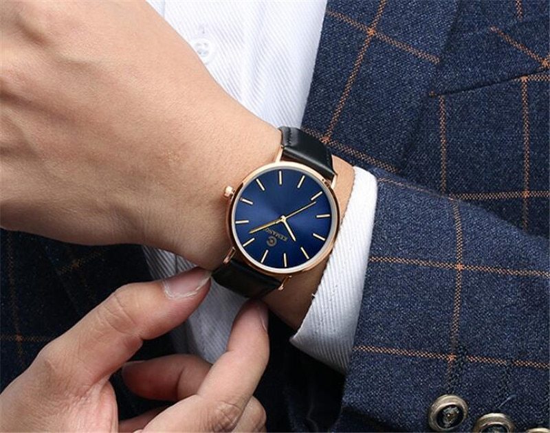 Men's Business Watch Fashion Simple Student Watch Three-Piece Quartz Belt Watch