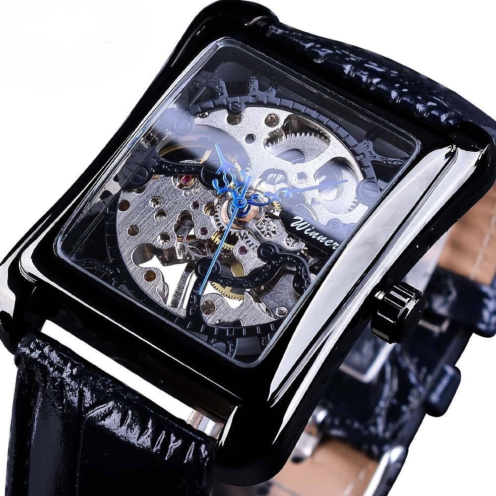 Men's hollow manual mechanical watch