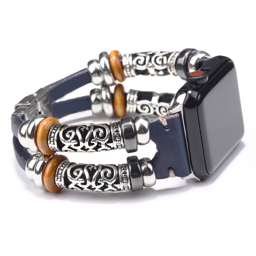Alloy strap leather watch accessories