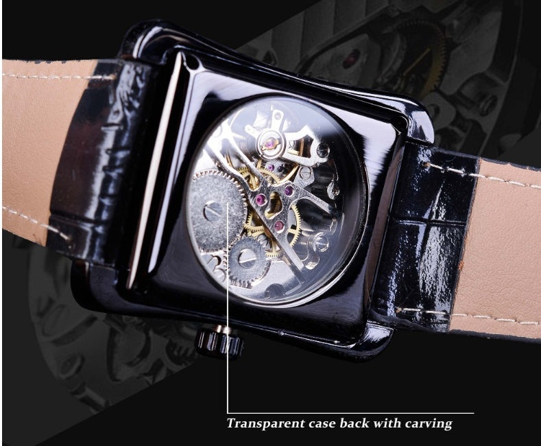 Men's hollow manual mechanical watch