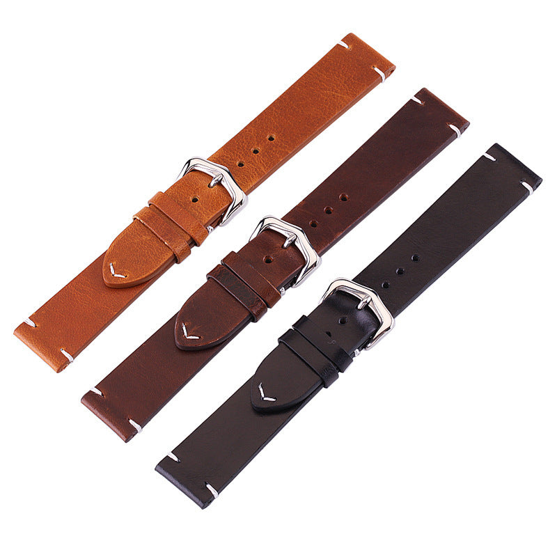 Oil wax leather strap