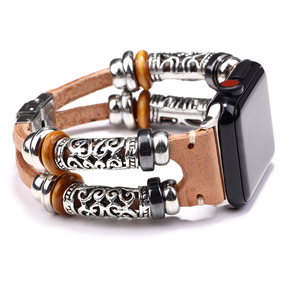 Alloy strap leather watch accessories