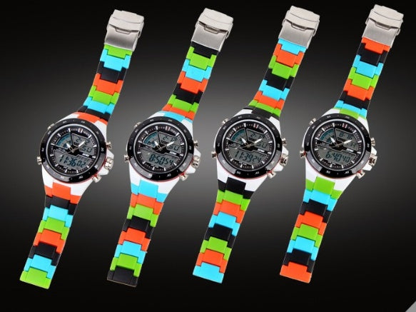 Dual display waterproof watch