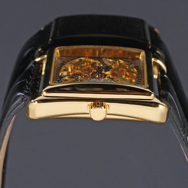 Men's hollow manual mechanical watch