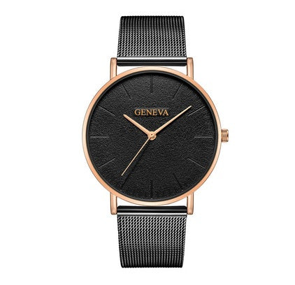 Mesh belt watch Men's fashion popular simple watch ultra-thin style Mesh belt watch