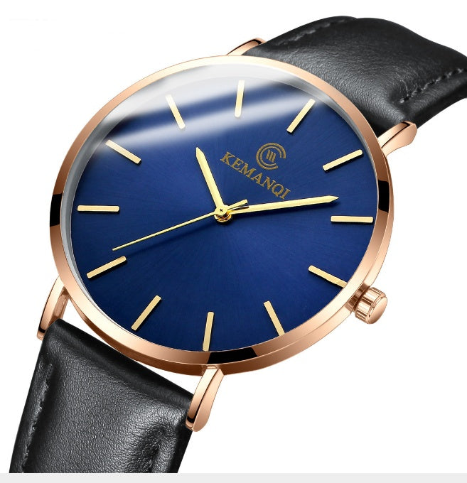 Men's Business Watch Fashion Simple Student Watch Three-Piece Quartz Belt Watch