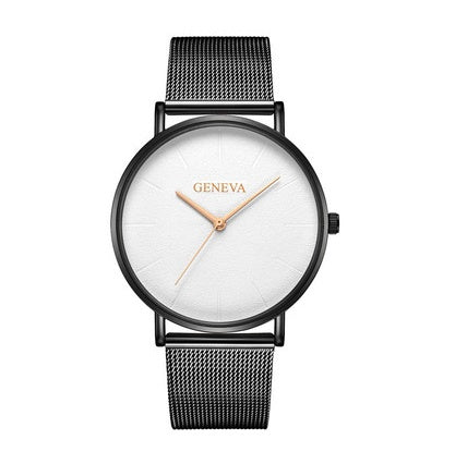 Mesh belt watch Men's fashion popular simple watch ultra-thin style Mesh belt watch