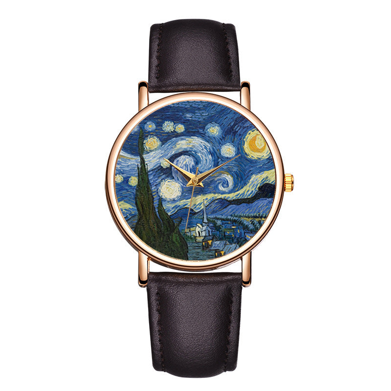 Impressionist Art Dial Casual Fashion Style Popular Watch