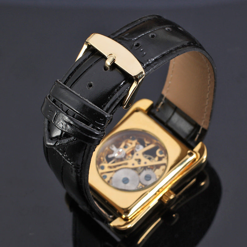 Men's hollow manual mechanical watch