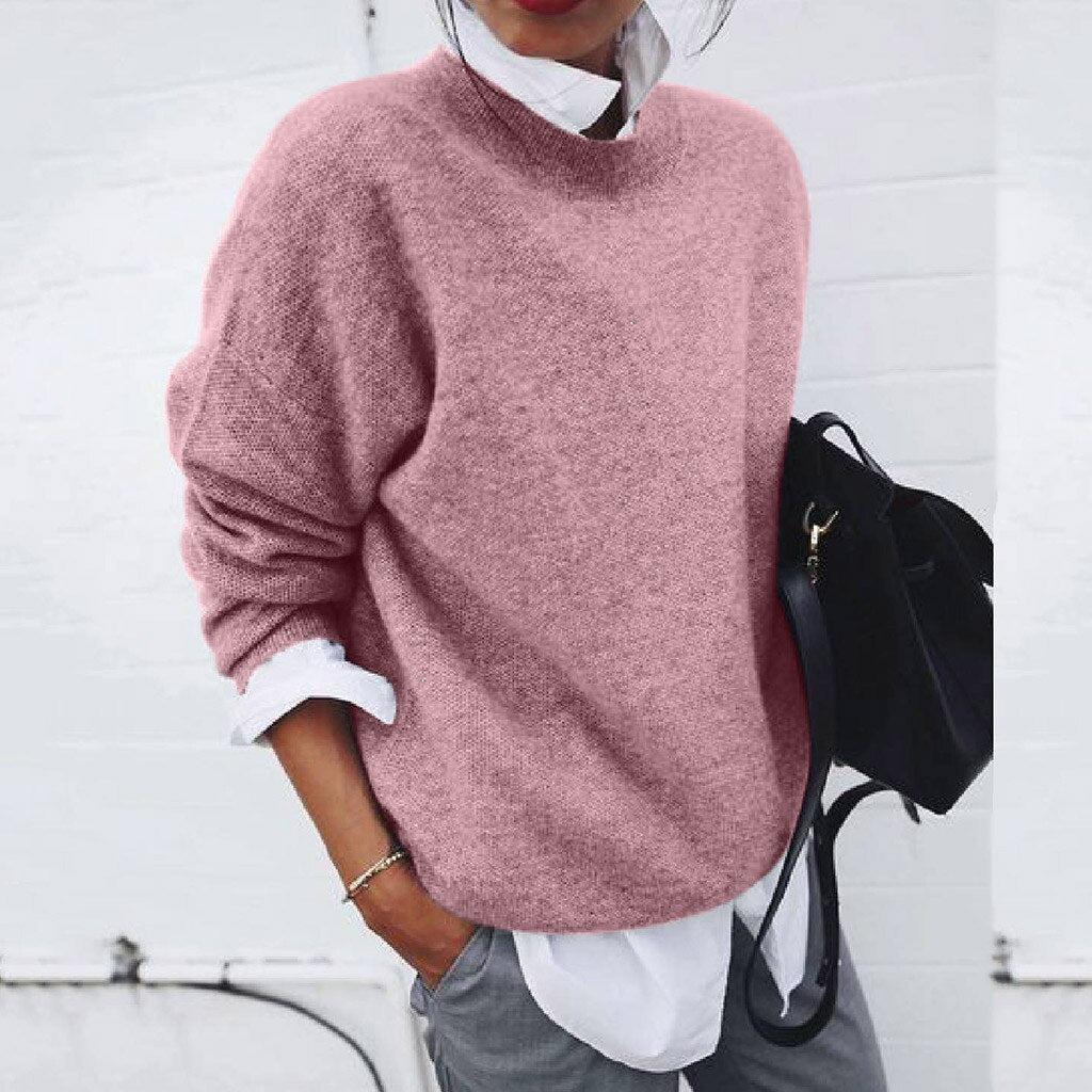 Women's fake two-piece sweater
