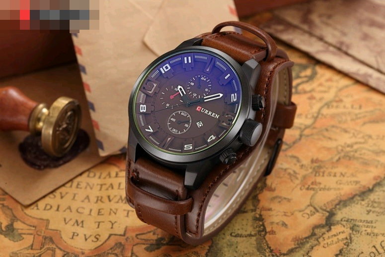 Men's large belt sports watch popular big dial men's watch
