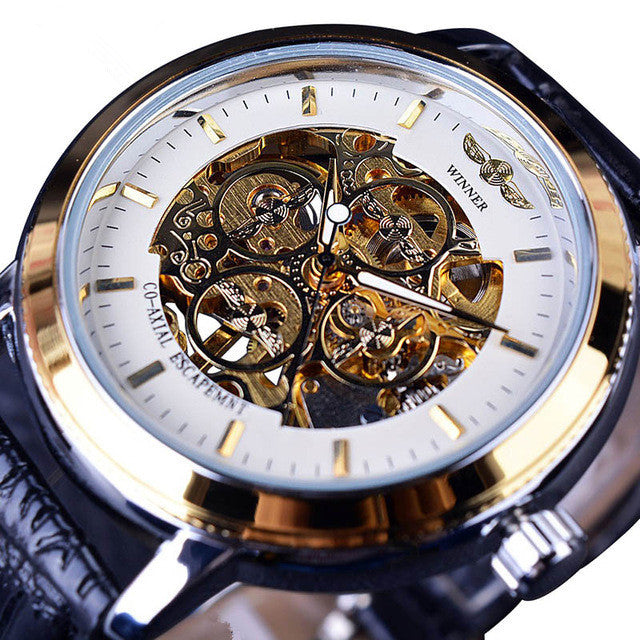 Men's Fashion Casual Hollow Manual Mechanical Watch