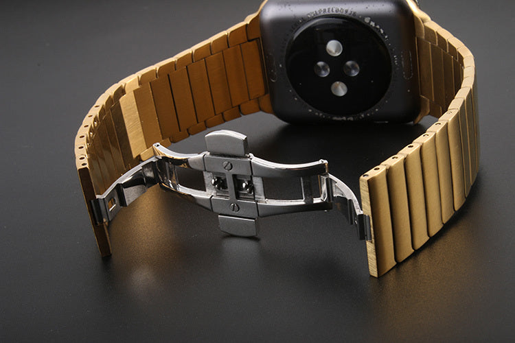 Compatible with Apple, Luxury Stainless Steel link bracelet band for watch Series 1 2 band iwatch stainless steel strap 42mm with adapters