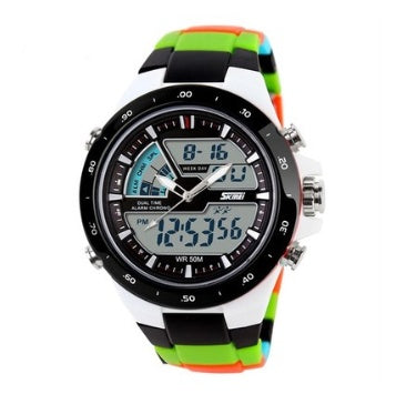 Dual display waterproof watch