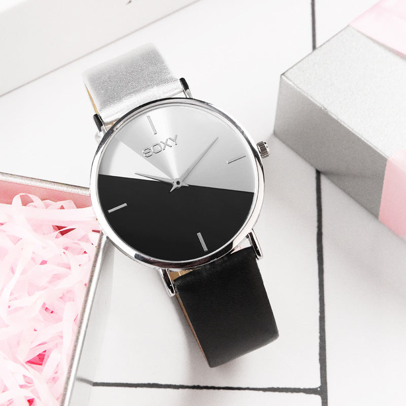 Girls casual watch with dual color dial