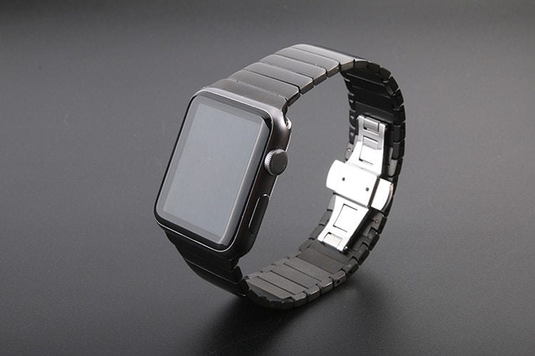 Compatible with Apple, Luxury Stainless Steel link bracelet band for watch Series 1 2 band iwatch stainless steel strap 42mm with adapters