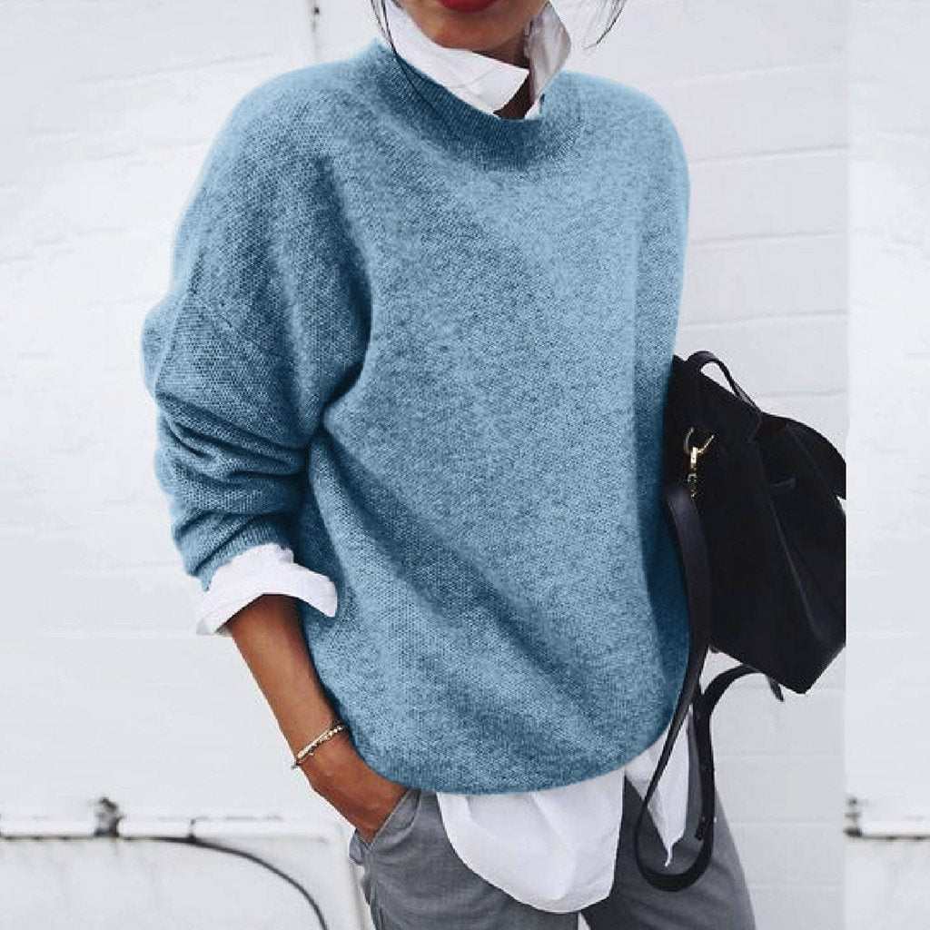 Women's fake two-piece sweater