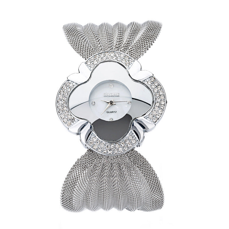 Fashion Luxury Bracelet Watch Bright Diamond Butterfly Mesh Strap Ladies Quartz Watch