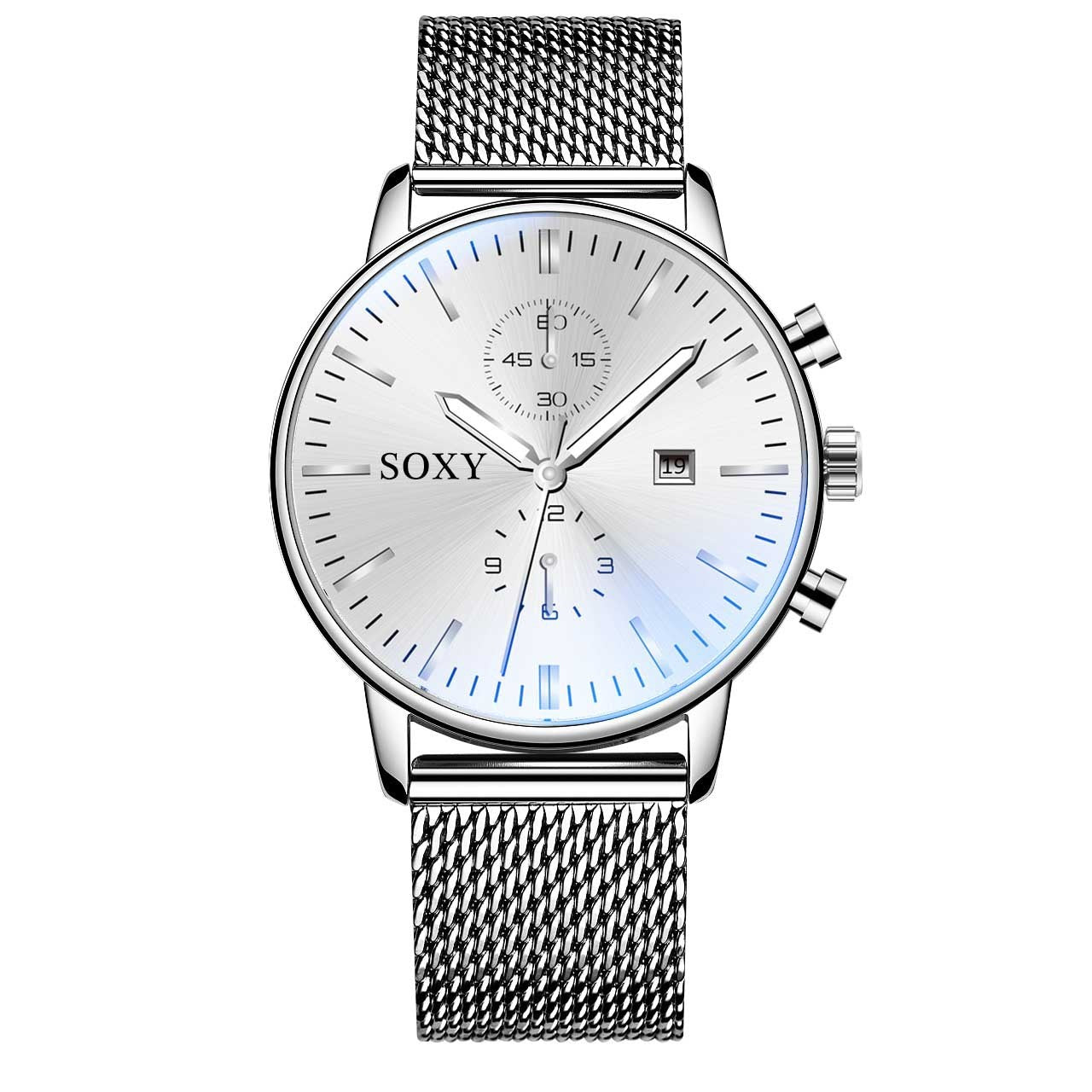 Men's mesh belt watch