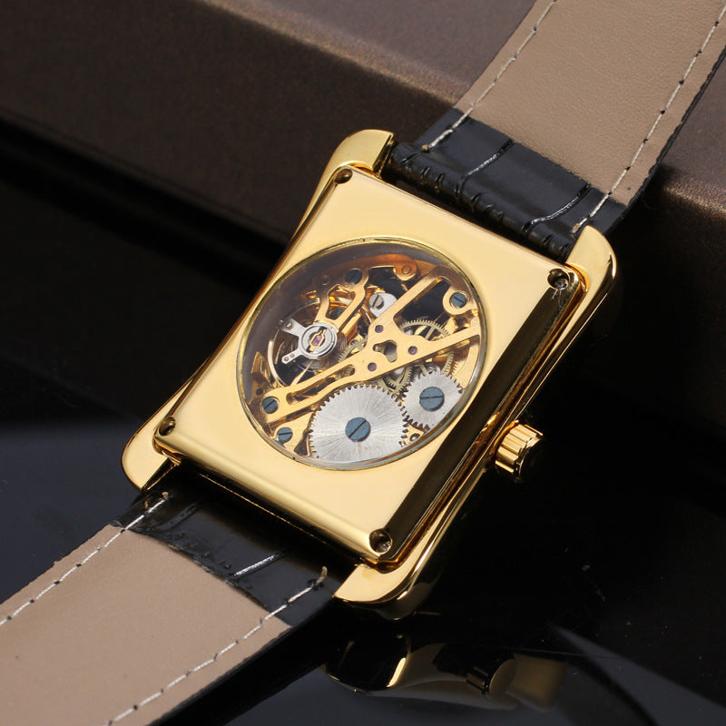Men's hollow manual mechanical watch