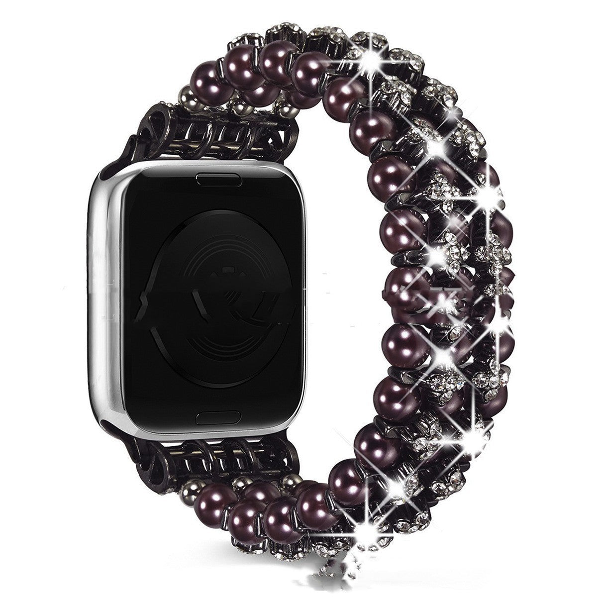 Three-row Pearl Diamond Strap