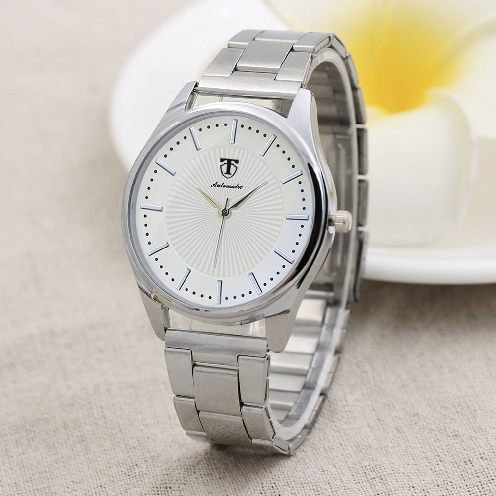Hot Sun Pattern Steel Watch Men's Quartz Watch