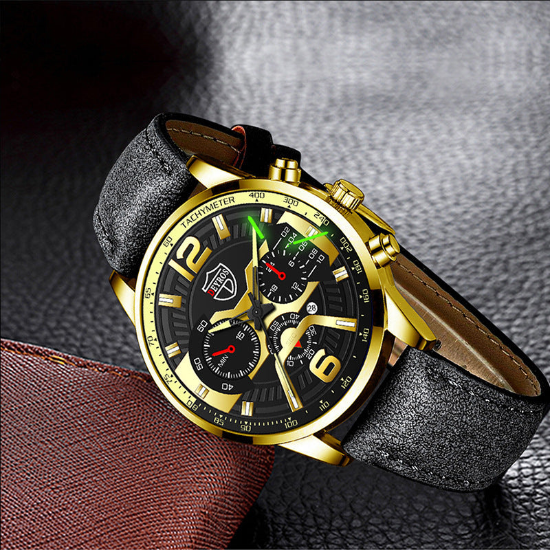 Fashion Men's Business Belt Quartz Watch Men's Calendar Watch DEYROS Brand Watch Spot Wholesale