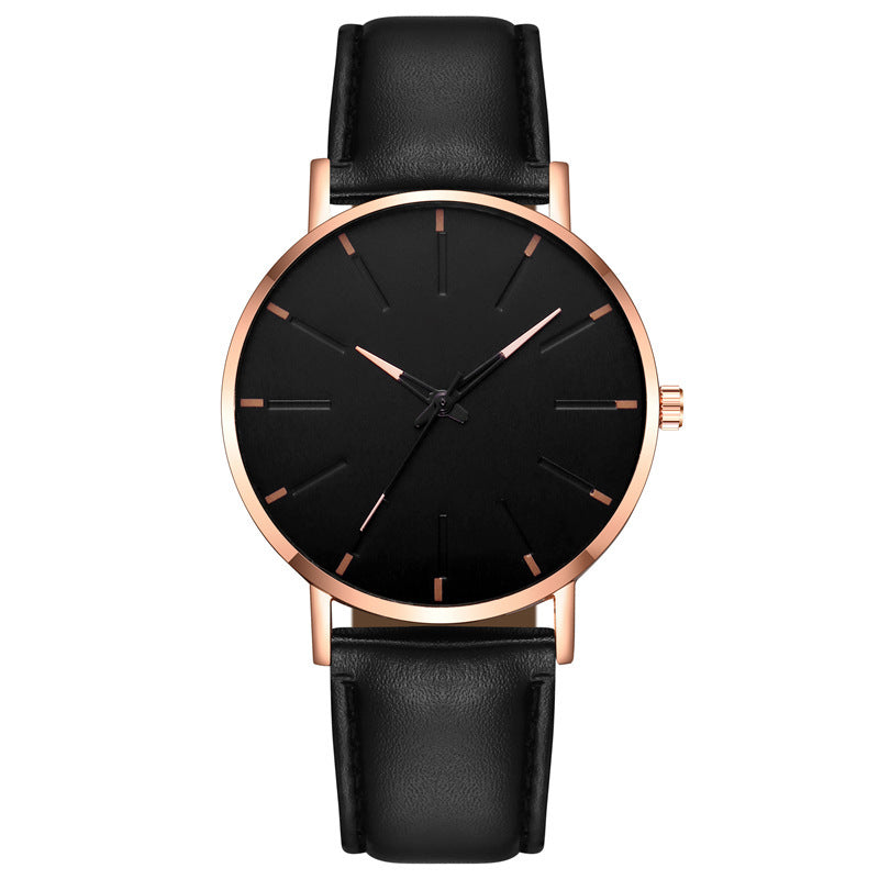 Men's Fashion Style Belt  Thin Watch Quartz Watch