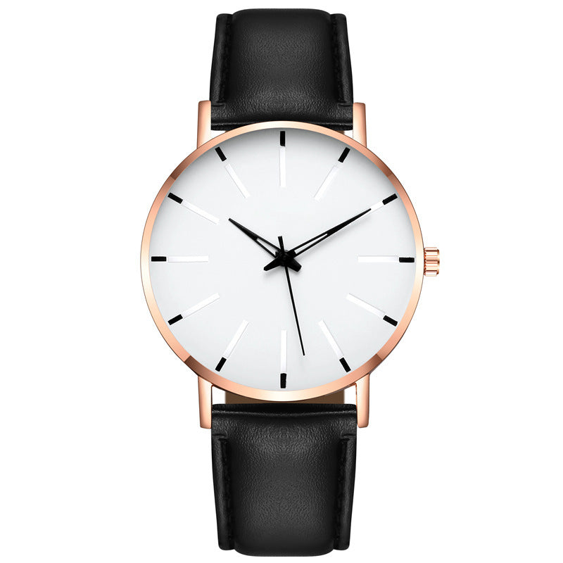 Men's Fashion Style Belt  Thin Watch Quartz Watch