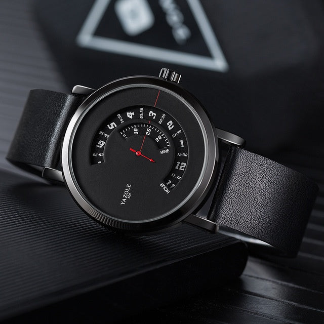 Turntable waterproof men's watch