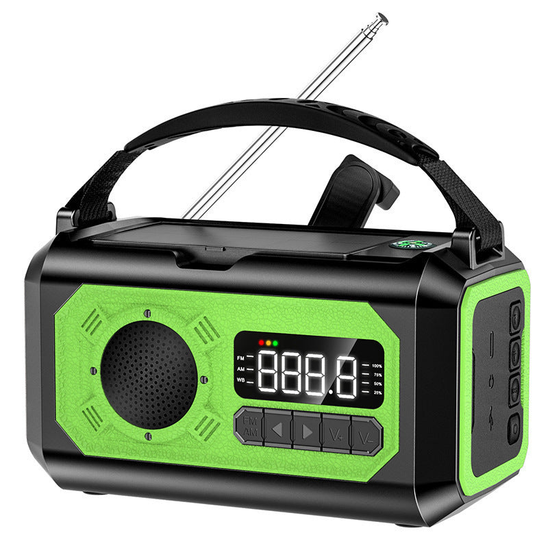 Lighting Large Capacity Hand-cranked Solar Power Emergency Charging Treasure