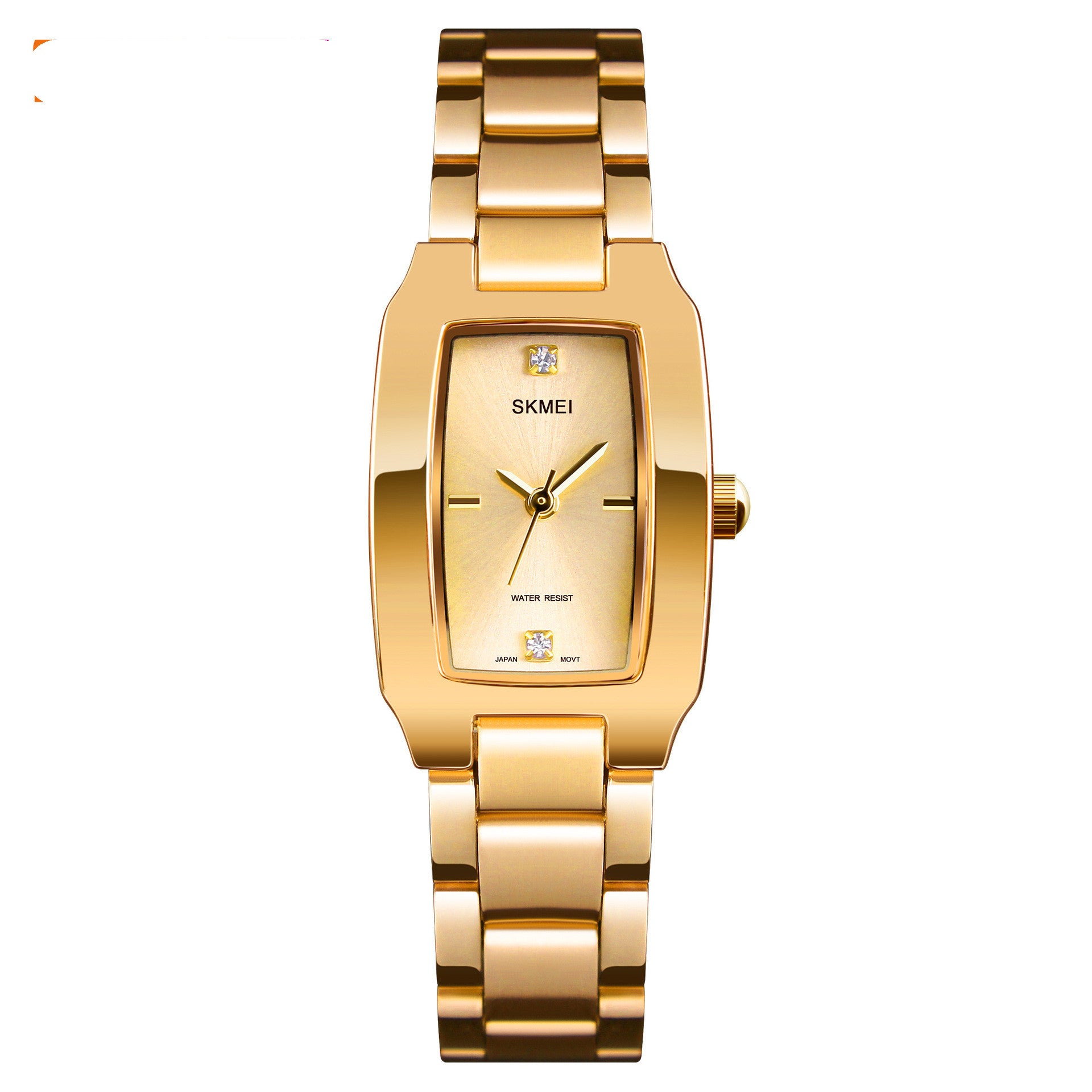 Simple Ladies Diamond-studded British Watch Gold Steel Belt