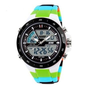 Dual display waterproof watch