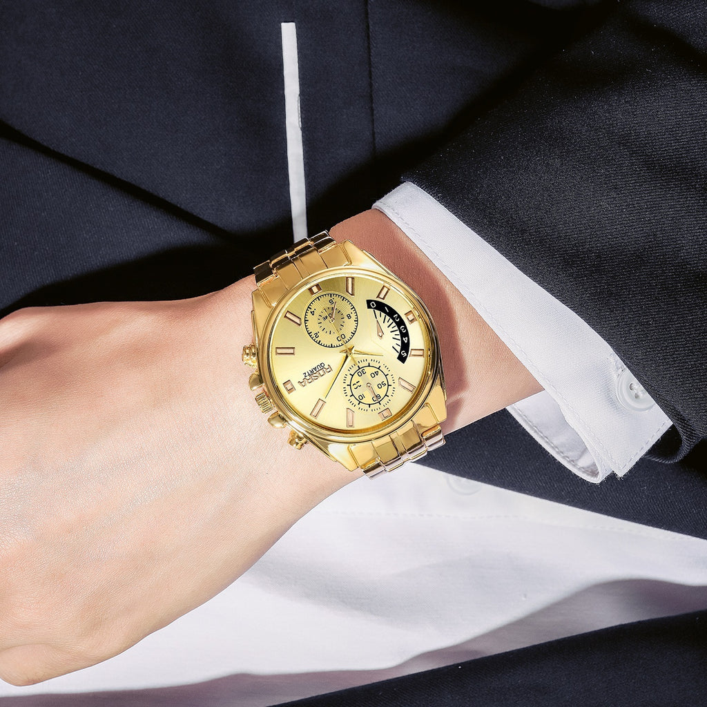 New Style Fashion Alloy Quartz Watch Gold